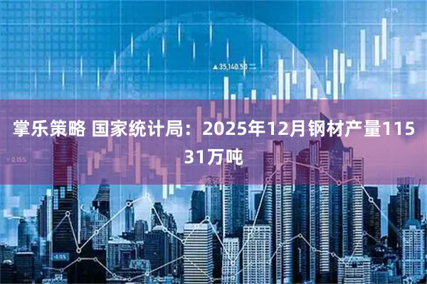 掌乐策略 国家统计局：2025年12月钢材产量11531万吨